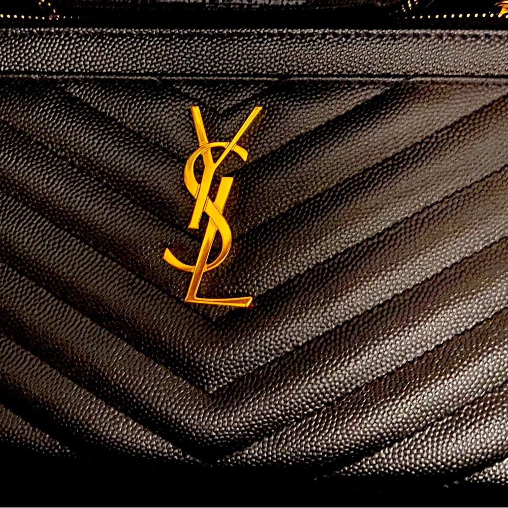 Saint Laurent YSL Pouch Monogramme Grain de Poudre  tech
